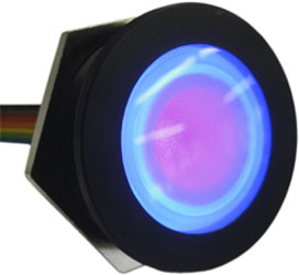 Bouton-poussoir/interrupteur LED capacitif type CS35