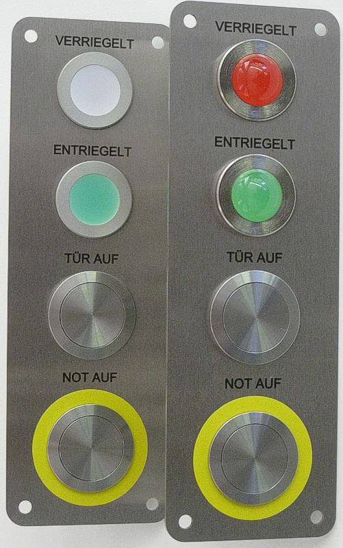 Signalleuchten in Steuerstelle